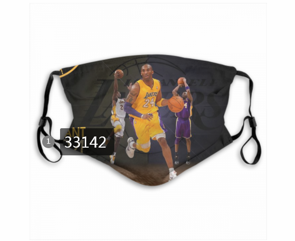 2021 NBA Los Angeles Lakers #24 kobe bryant 33142 Dust mask with filter->nba dust mask->Sports Accessory